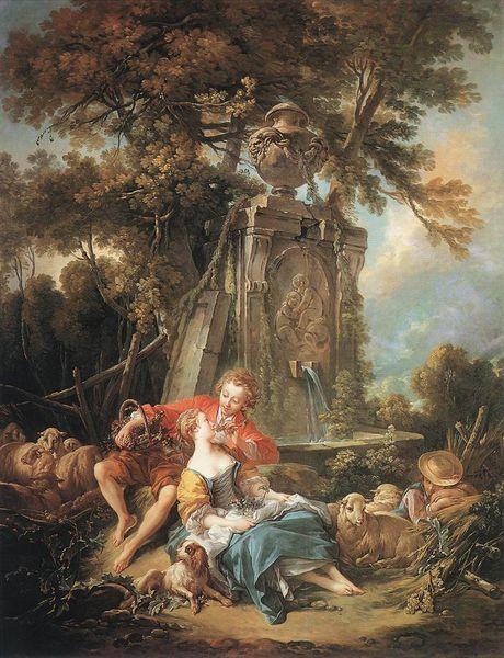 Francois Boucher An Autumn Pastoral oil painting picture